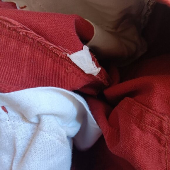 26W Vintage Boys Cutoff Shorts 1970's Rusty Red Hippy Play Summr Fun - Picture 5 of 5